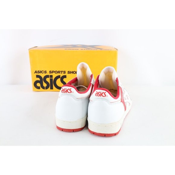 NOS Vintage 90s Asics Mens 11.5 Spell Out Outrage Lo Sneakers Shoes White Red main image 7